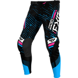 FXR Racing Pantalón Fxr Podium Black/Cyan/Pink