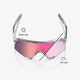 Lentes Ciclismo 100% S3 Polished Translucent Grey - Rose Gold Mirror Photochromic Lens