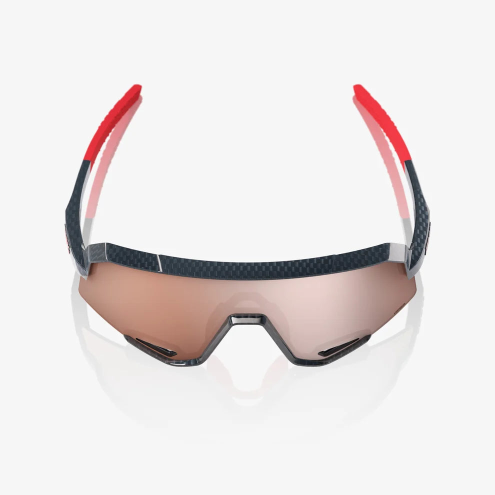 Anteojos 100% Slendale Gloss Carbon Fiber - Hiper Crimson Silver Mirror Lens