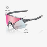 Lentes Ciclismo 100% S3 Polished Translucent Grey - Rose Gold Mirror Photochromic Lens