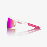 Anteojos 100% Speedcraft Sl Matte White/Pink - Hiper Vital Pink Mirror Lens