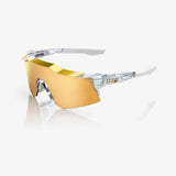 Anteojos 100% Speedcraft Xs Polished Translucent Clear - Hiper 24K Gold Mirror Lens