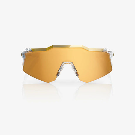 Anteojos 100% Speedcraft Xs Polished Translucent Clear - Hiper 24K Gold Mirror Lens