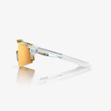 Anteojos 100% Speedcraft Xs Polished Translucent Clear - Hiper 24K Gold Mirror Lens