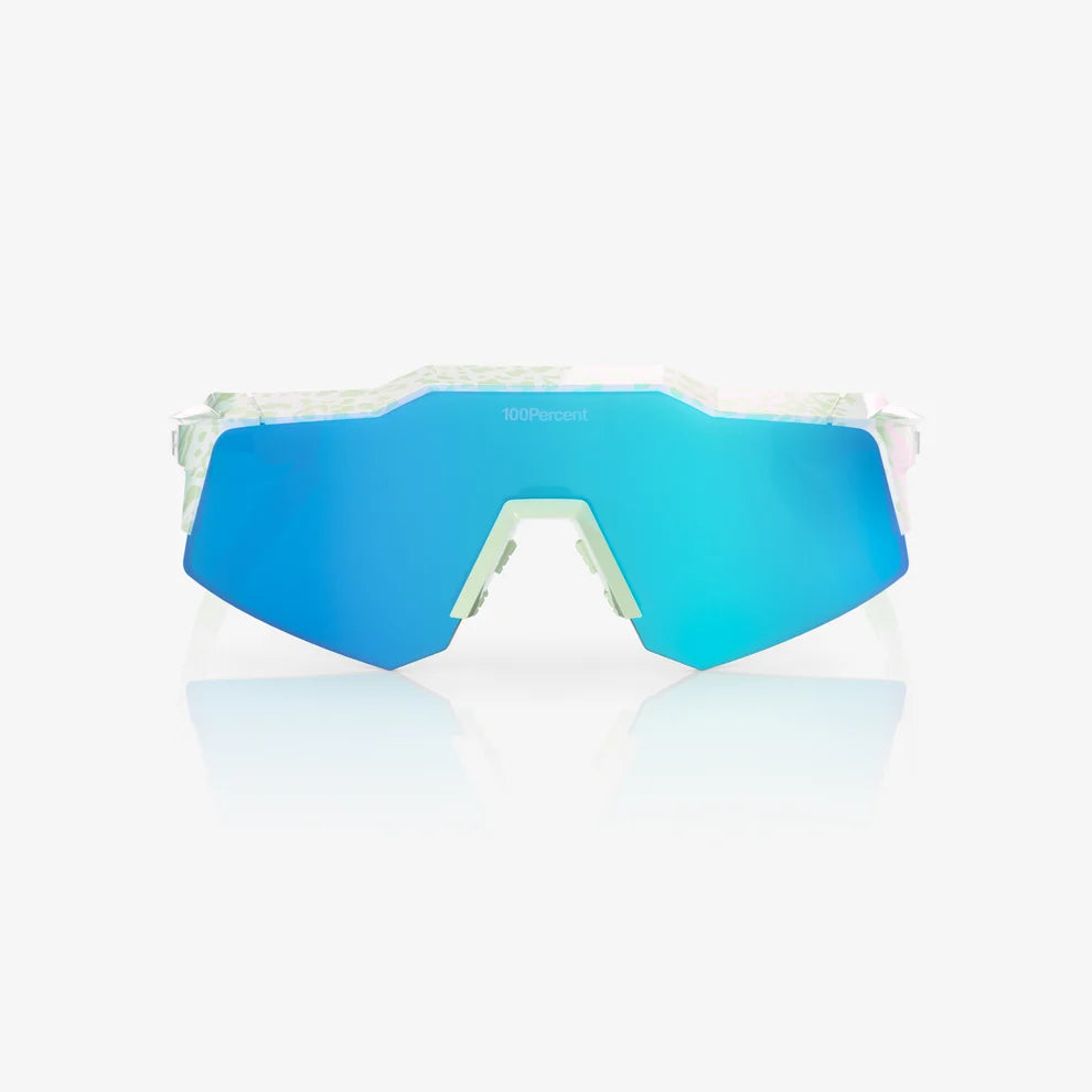 Anteojos 100% Speedcraft Xs Le Elly 2 Polished Light Green - Blue Topaz Mirror Lens