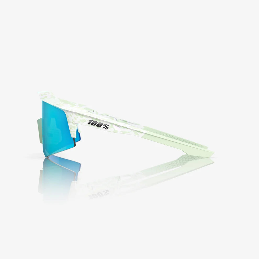 Anteojos 100% Speedcraft Xs Le Elly 2 Polished Light Green - Blue Topaz Mirror Lens