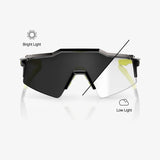 Anteojos 100% Speedcraft Sl Gloss Black - Clear / Smoke Photochromic Lens