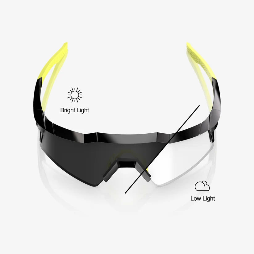 Anteojos 100% Speedcraft Sl Gloss Black - Clear / Smoke Photochromic Lens