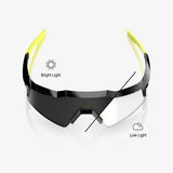 Anteojos 100% Speedcraft Sl Gloss Black - Clear / Smoke Photochromic Lens