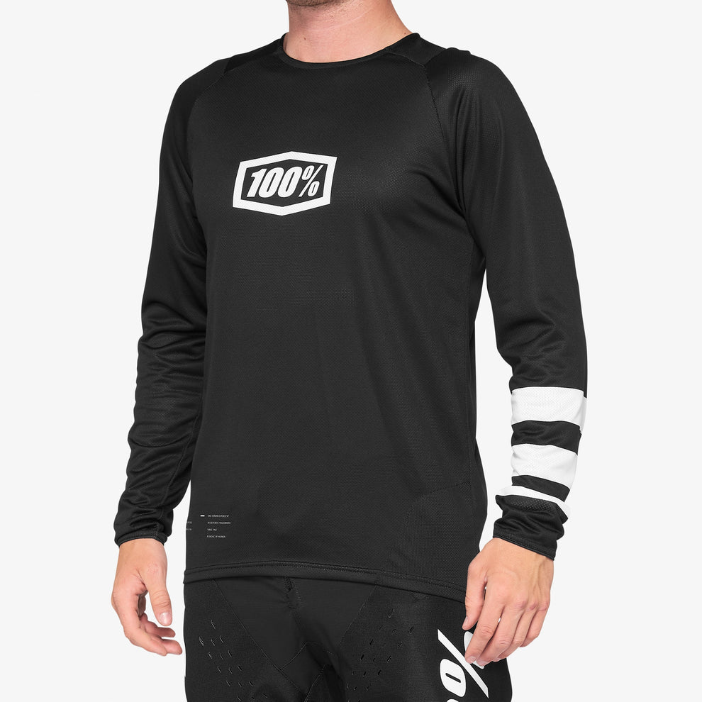 Jersey 100% R-Core  Long Sleeve Black/White