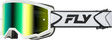 ZONE GOGGLE WHITE/BLACK W/ IRIDESCENT GRN MIRROR LENS
