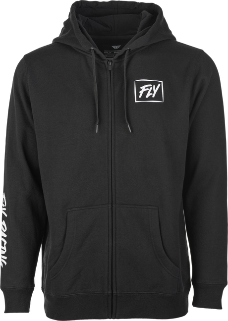 FLY LITE ZIP UP HOODIE BLACK/WHITE