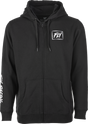FLY LITE ZIP UP HOODIE BLACK/WHITE