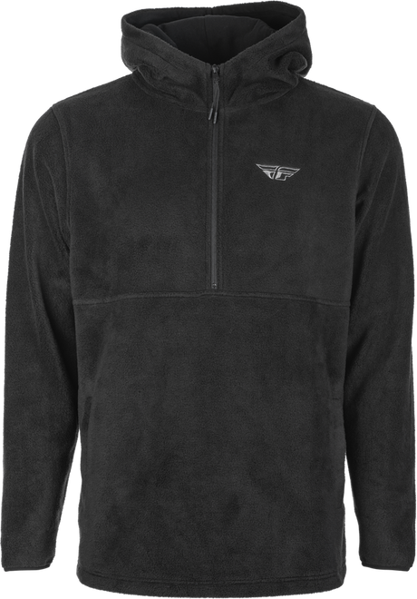 FLY HALF ZIP PULLOVER HOODIE BLACK