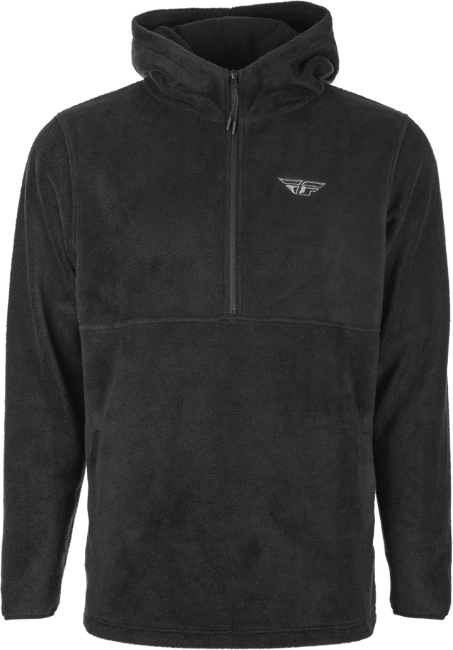FLY HALF ZIP PULLOVER HOODIE BLACK