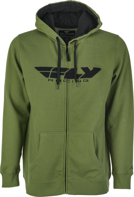 FLY CORPORATE ZIP UP HOODIE Olive