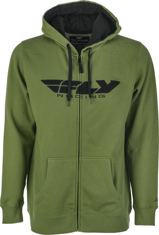 FLY CORPORATE ZIP UP HOODIE Olive