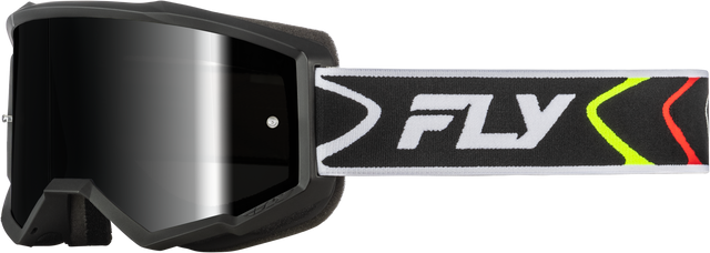 ZONE GOGGLE BLACK/WHITE W/BLACK MIRROR/SMOKE LENS