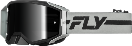 ZONE PRO GOGGLE GREY/BLACK W/ BLACK MIRROR/SMOKE LENS