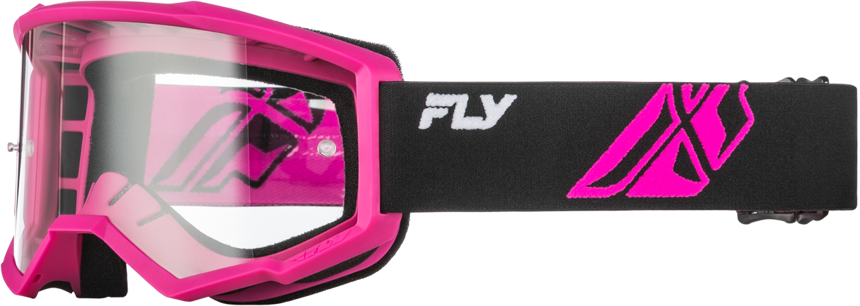FOCUS GOGGLE BLACK/PINK W/ CLEAR LENS