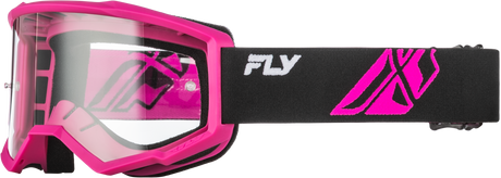 FOCUS GOGGLE BLACK/PINK W/ CLEAR LENS