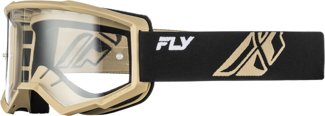 FOCUS GOGGLE BLACK/KHAKI W/ CLEAR LENS