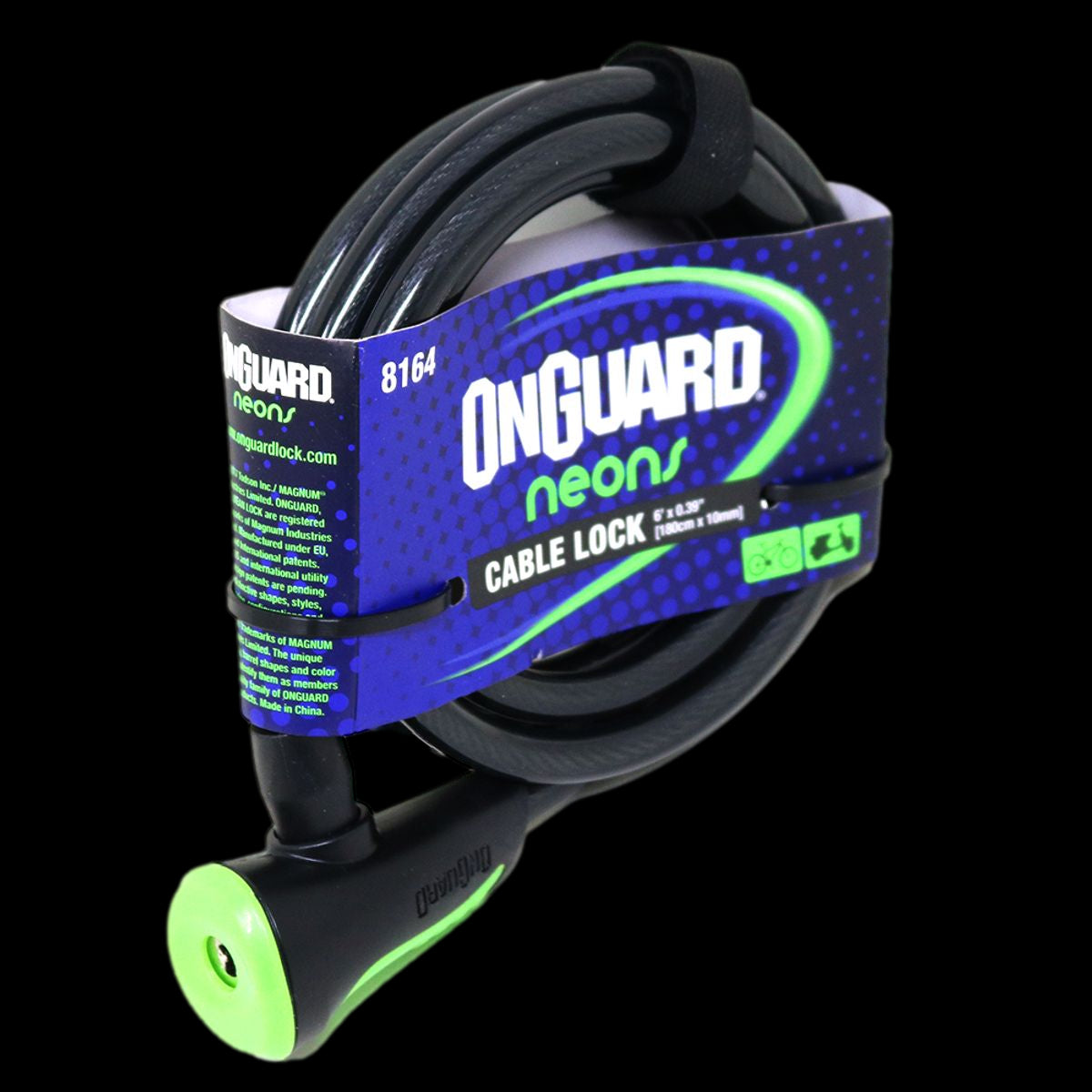 Candado Onguard Llave Espiral Ns 180Cmx10Mm Verde