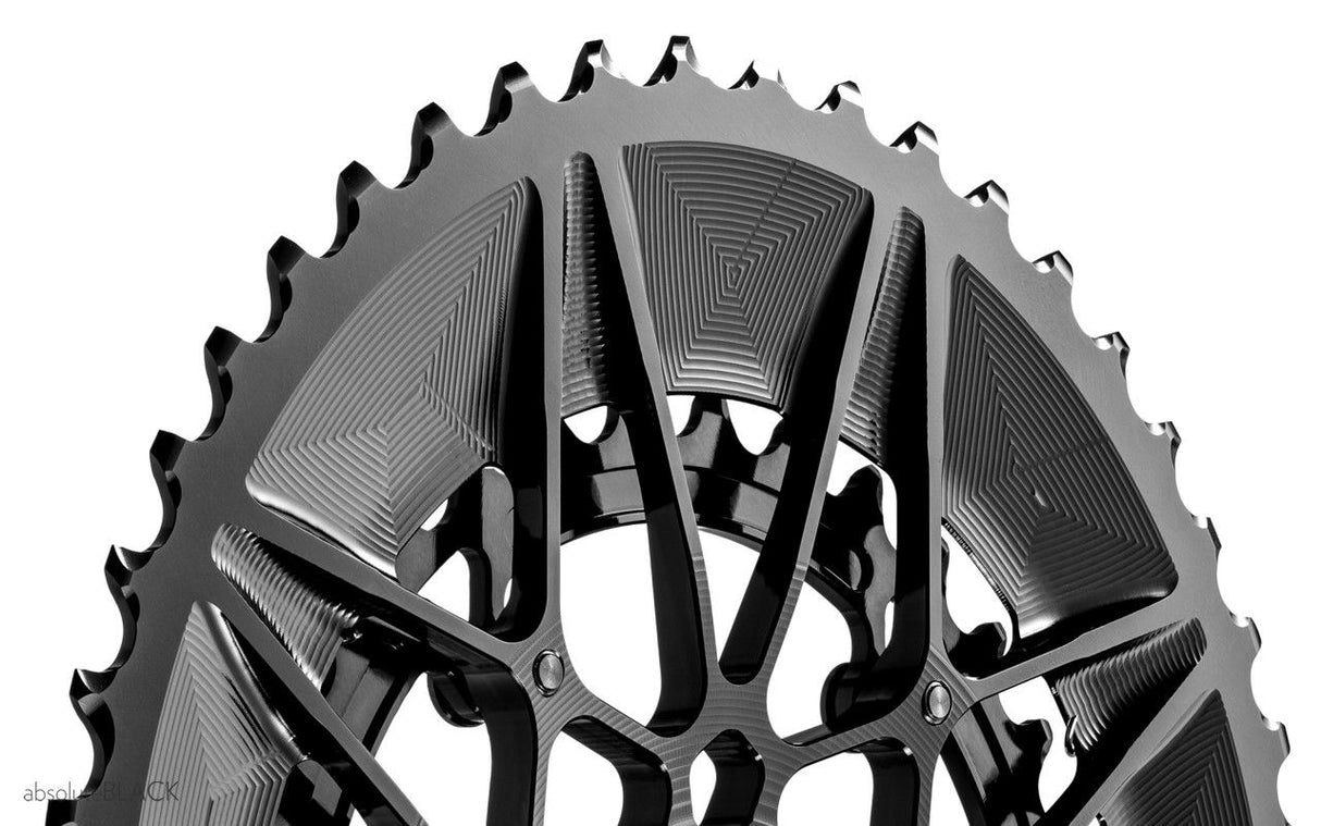 Set Coronas Absolute Road Cannondale 52/36T Black Oval Black