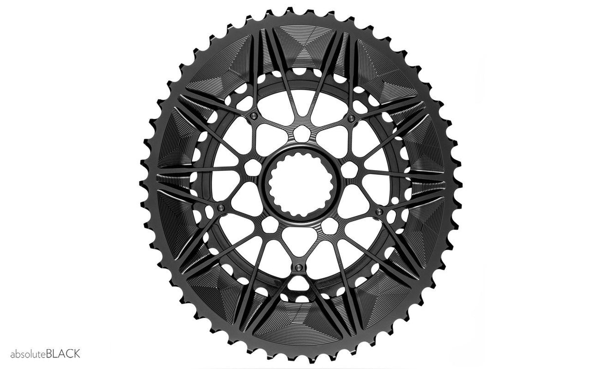 Set Coronas Absolute Road Cannondale 52/36T Black Oval Black