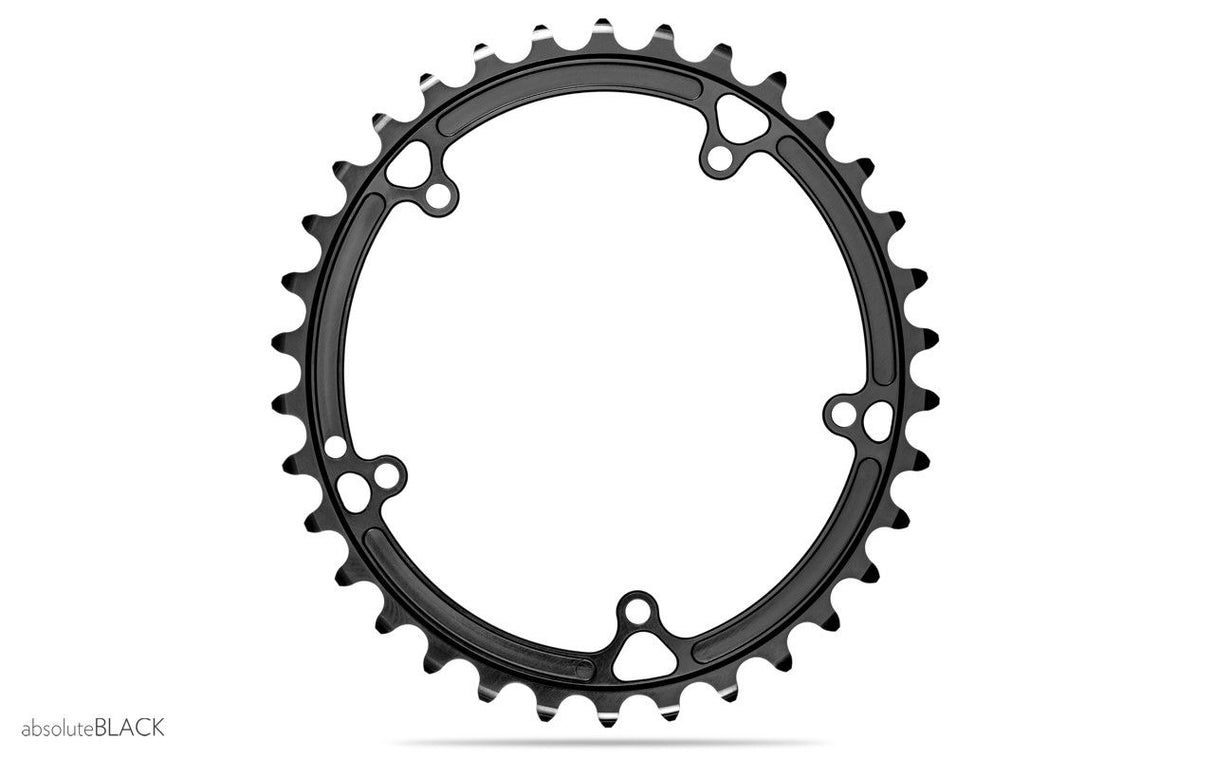 Set Coronas Absolute Road Cannondale 52/36T Black Oval Black