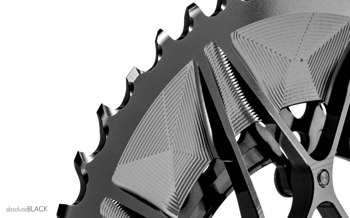 Set Coronas Absolute Road Cannondale 52/36T Black Oval Black