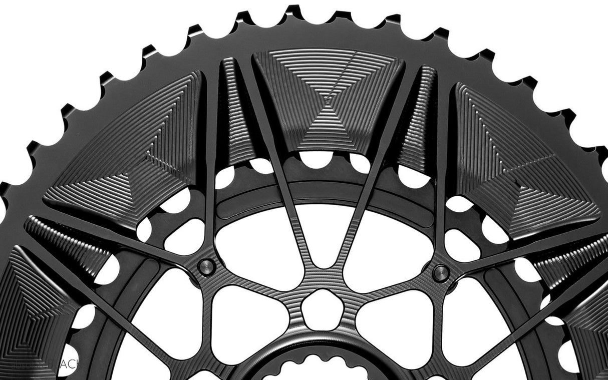 Set Coronas Absolute Road Cannondale 52/36T Black Oval Black