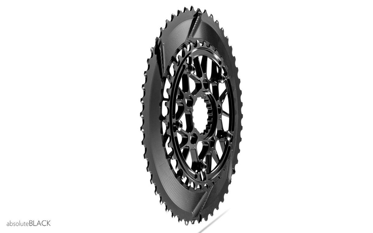 Set Coronas Absolute Road Cannondale 52/36T Black Oval Black