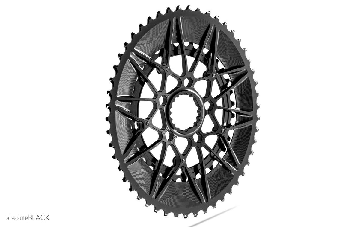 Set Coronas Absolute Road Cannondale 52/36T Black Oval Black