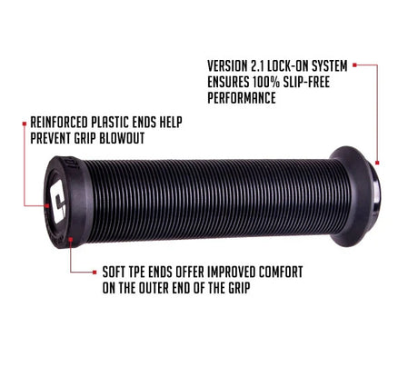 Puños Odi Longneck V2.1 Lock-on Grips Black (135MM)