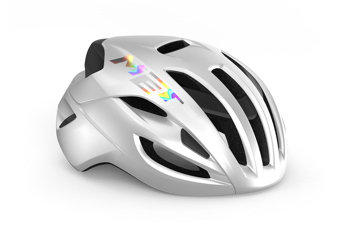 Casco Met Rivale Mips White Holographic Glossy