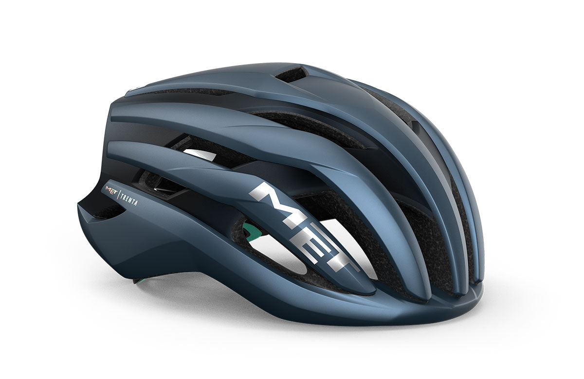 Casco Met Trenta Mips Navy Silver Matt