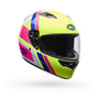 Casco Moto Calle Qualifier Chasm Amarillo/Rosado Certificado QR Bell