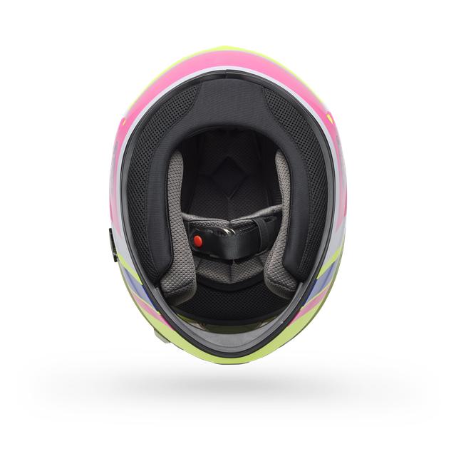 Casco Moto Calle Qualifier Chasm Amarillo/Rosado Certificado QR Bell