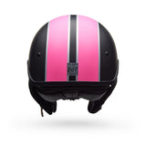 Casco Moto Calle Pit Boss Negro/Rosado Mate Certificado QR Bell