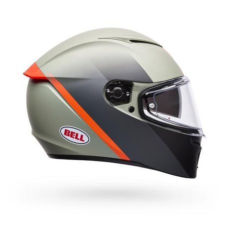 Casco Moto Calle Lithium Mips Bash Gris/Naranjo Certificado QR Bell