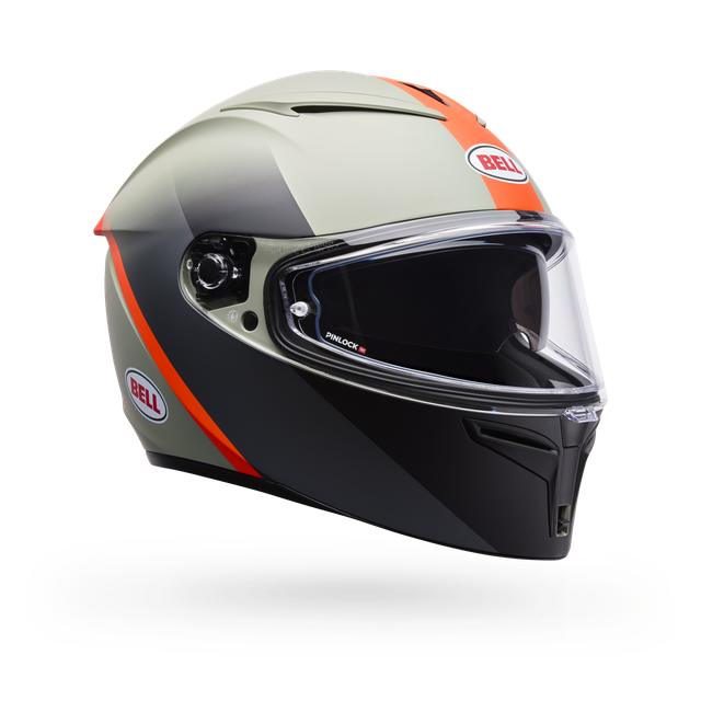 Casco Moto Calle Lithium Mips Bash Gris/Naranjo Certificado QR Bell