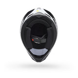 Casco Moto MX-10 Negro/Blanco Certificado QR Bell