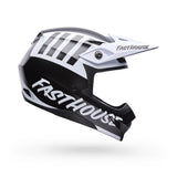 Casco Moto MX-10 Negro/Blanco Certificado QR Bell