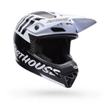 Casco Moto MX-10 Negro/Blanco Certificado QR Bell