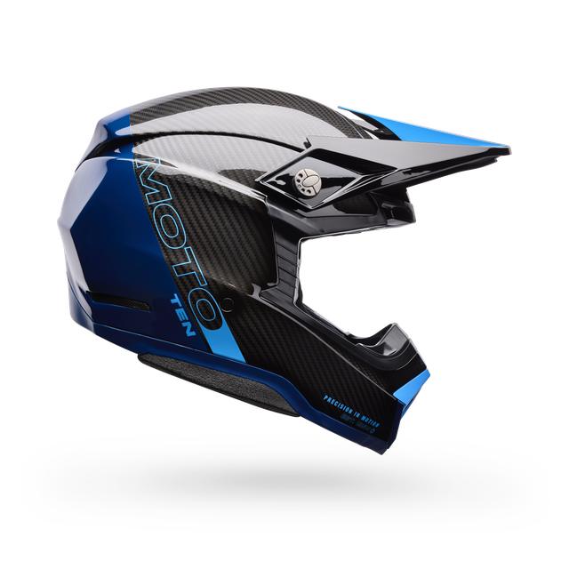 Casco Moto Spherical Moto-10 Azul/Negro Certificado QR Bell