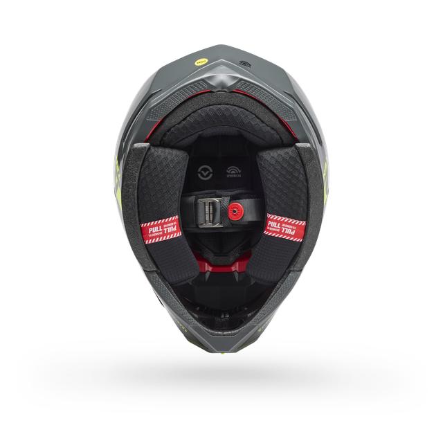 Casco Moto Spherical Moto-10 Gris/Amarillo Certificado QR Bell