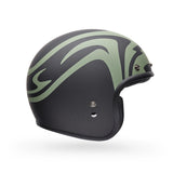 Casco Moto Calle Custom 500 Slap Negro/Verde Certificado QR Bell