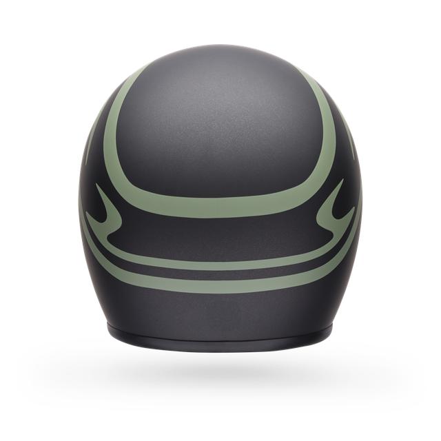 Casco Moto Calle Custom 500 Slap Negro/Verde Certificado QR Bell