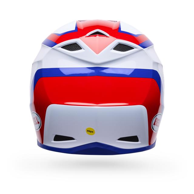 Casco Moto MX-10 Rojo/Blanco Certificado QR Bell
